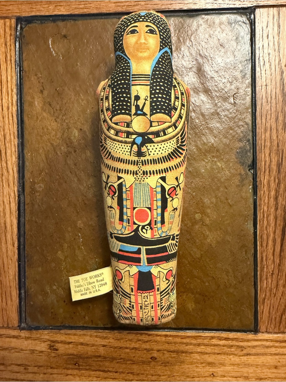 Vintage Egyptian Mummy Sarcophagus bean bag plush doll.